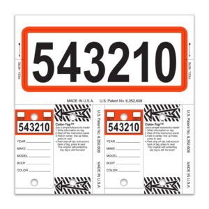 Color-Top Control-Tags - #227 - Orange - Qty. 1 Each